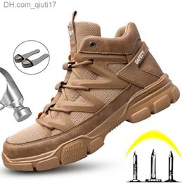 Botas Zapatos de seguridad ligeros botas de trabajo zapatos deportivos puntera de acero zapatos protectores indestructibles zapatos de trabajo perforados para hombres Z230803