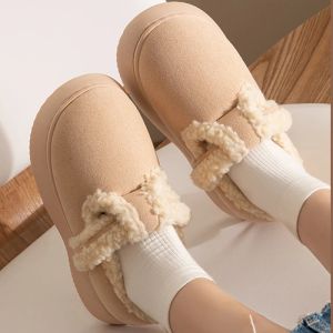 Boots Litfun Winter Snow Boots for Women Fashion Furt Cotton Shoes Furry Shoes 2023 Home Intérieur Plance de peluche Soft Sole Bot
