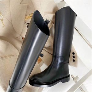 Boots Long Genunine Leather Femmes Portez-vous-résistants Vraiment chaussures Designer Softable Laday portant l'hiver