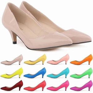 Boots Loslanfen Classic Sexy Toes pointues 5 cm Low Med Kitten High Heels Femmes Pumps Chaussures Spring Brand Design Robe Chaussures de mariage
