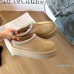 Botas de luxo designer sapato mulheres homens ultra mini tazz senhora bota de inverno mulher salto alto tornozelo pele de neve homem tasman chinelo plano