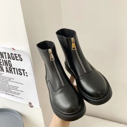 Bottes Med Heel Boots Bootswomen Summer Summer Shoes Round Toe Luxury Designer Zipper Flat 2020 Rock Ankle Ladies Rubber Fashion
