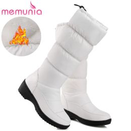 Boots memunia 2020 Nouvelles bottes de neige chaudes Femme Femme Round Pu Cuir chaud