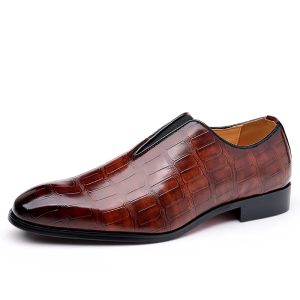 Laarzen mannen casual schoenen klassiek lowcut emed formeel leer comfortabele zakelijke jurk man loafers bruiloft 3848