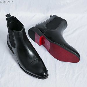 Botas para hombre, botines formales, informales de negocios, vestido de alta calidad para hombre, botas Chelsea para oficina, zapatos Oxford sin cordones para hombre, zapatos de diseñador de lujo