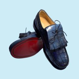 Laarzen mannen loafers kwastjes rode bodems slipon round teen feest trouwjurk schoenen voor mannen met gratis verzendgrootte 3848