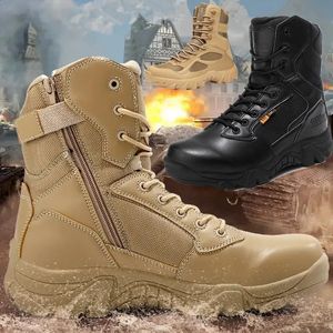 Botas Botas militares para hombre Botas de tobillo antideslizantes impermeables de invierno Botas de trabajo del ejército Botas tácticas de combate del desierto de fuerza especial para hombres 231116