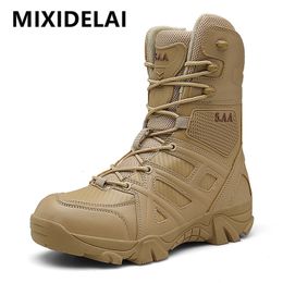 Bottes Hommes Militaire Tactique Bottes Pour Hommes Force Spéciale En Cuir Étanche Désert Botte Combat Bottine Armée Travail Chaussures Pour Hommes 230509