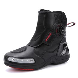 Laarzen Heren Motorlaarzen Schoenen Microfiber Leer Waterdicht Snelle vetersluiting Professionele Botas Moto Hombre Bota Motociclista 230825