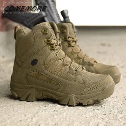 Bottes Men Men Outdoor Military Botkle Boots Tactical Combat Man Army Army Hunting Work Boots For Men Four Seasons Casual Botas Travail Sécurité Chaussures