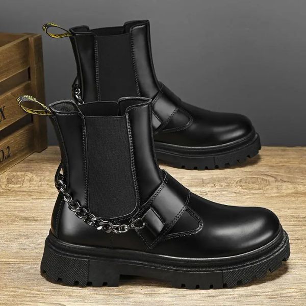 Bottes Hight's Hightop Chaussures Hiver Outdoor Casual Work Chaussures Protection Labour Protection Chaussures Boots de moto Plateforme Men's H