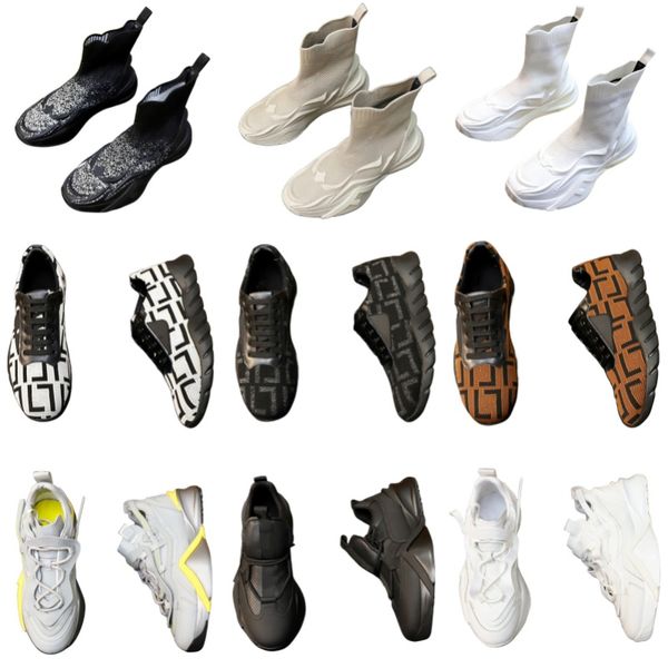 Bottes chaussures de créateur pour hommes chaussures de sport en maille respirante bottes de chaussettes de marque de marque chaussures de course antidérapantes baskets à fond en caoutchouc chaussures d'extérieur tricotées extensibles