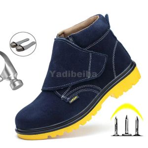 Boots Chaussures de sécurité pour hommes Toe en acier Boots Antismashing Boots de sécurité Men Construction Chaussures de soudage Chaussures Bottes de sécurité masculines