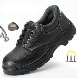 Botas Saféz de seguridad para hombres Propiedad impermeable Soldador de acero Botas de cuero Botas de construcción industrial indestructible Calzado
