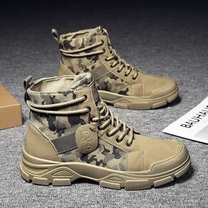 Bottes chaussures pour hommes camouflage Martin bottes hommes automne/hiver vêtements de travail bottes courtes décontractées 230830