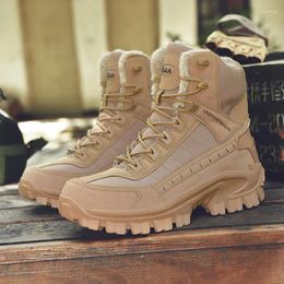 Bottes Men's Winter Sonw Outdoor High Quality Chaussade Bottom Het Fother Militar