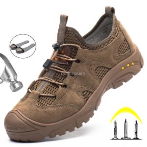 Bottes Chaussures de sécurité de travail pour hommes Antipuncture baskets de travail masculines Chaussures de travail masculin Boots Boots légers Chaussures hommes Bottes de sécurité