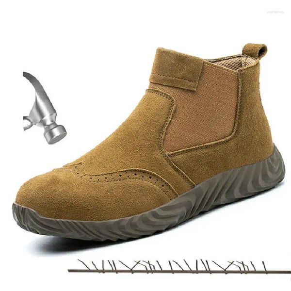 Bottes de travail pour hommes, chaussures de sécurité à bout en acier, baskets indestructibles, anti-perforation, pour l'extérieur, hiver