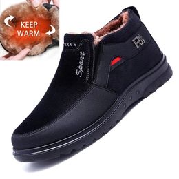 Laarzen mannen schoenen houden warme winterglip op comfortabele pluche bont enkel bota's outdoor sneakers zapatos de hombre 221119