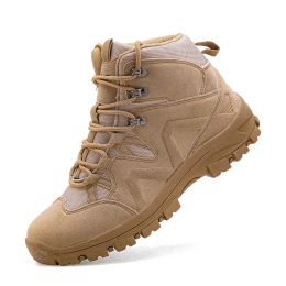 Boots Men Boots Tactical Boots Boots Military Desert Imperproof Travail Travail Sénalisation Chaussures de sécurité Corgned