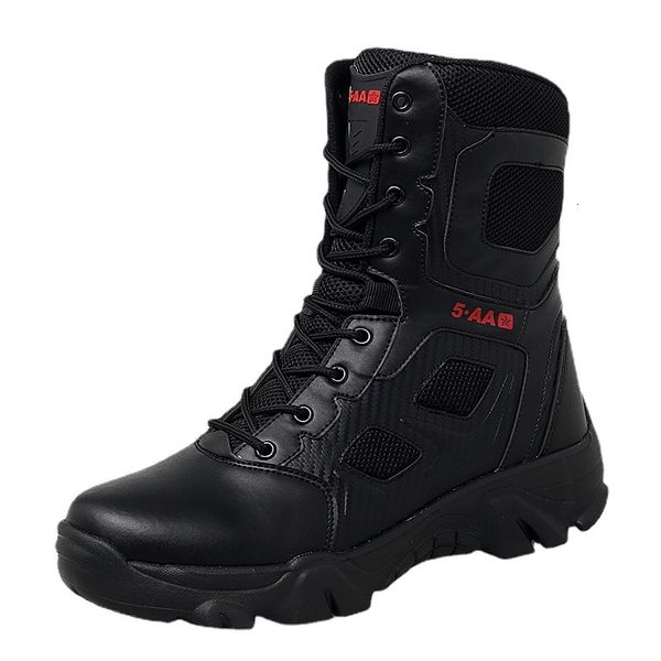 Botas Hombres Botas Militares Tácticas Zapatos Casuales Para Hombre Cuero SWAT Army Boot Motocicleta Botines de Combate Negro Botas Militares Hombre 230323