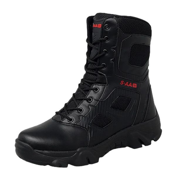 Bottes hommes tactique militaire hommes chaussures décontractées en cuir SWAT armée botte moto cheville Combat noir Botas Militares Hombre 231120