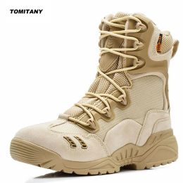 Boots Men Trekking Chaussures extérieures Mountain Moumle de chasse Sneakers Mesns Military Tactical Combat Boots Boots Man Randing