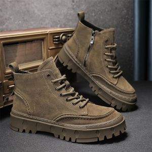Boots Mens Ankle Fashion Retro Style Chaussures décontractées d'hiver CONTROFFTES