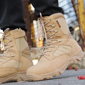 Laarzen heren tactische laarzen militaire woestijn swat Amerikaanse gevechtslaarzen buiten winterschoenen ademende draagbare cs laarzen chaussure homme