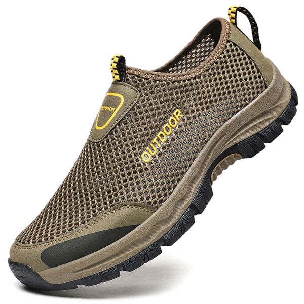 Bottes Mesh hommes chaussures décontractées d'été extérieur baskets d'eau masculins entraîneurs non glissières grimpes chaussures de randonnée respirante chaussure de randonnée pour hommes