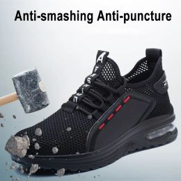 Boots Mesh Surface Volon des chaussures de protection du travail respirant Antipiercing chaussures antipiercing