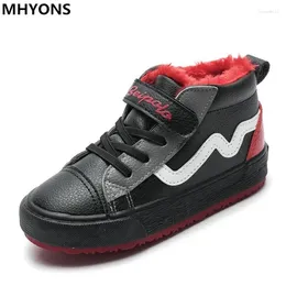 Boots Mhyons 2024 Chaussures d'enfants d'hiver Gétille en cuir Enfants Enfants Snow Snow Boys Fashion Sneakers 8701
