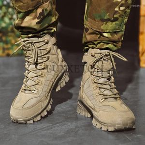 Laarzen Militaire enkel mannen Outdoor Leather Tactical Combat Man Army Hunting Work for Shoes Casual Bot Zapatos