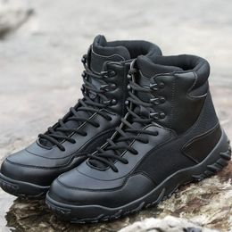Botas militares de combate hombres ejército táctico tobillo trabajo zapatos de seguridad con cordones botas de trabajo hombre motrcycle 230831