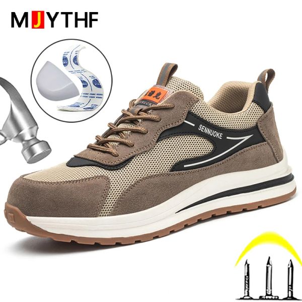 Boots Mjythf Nouveaux chaussures de sécurité sportives hommes Chaussures de travail de travail