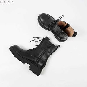 Bottes MORDOAN dame bottes en cuir de vache véritable bout rond talon épais chevalier bottes plate-forme chaussures bottines pour femmes bottes d'hiver 2022