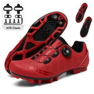 Bottes Chaussures pour VTT Men Sneaker cycliste avec des crampons Femmes Sports Speed Road Bicycle Chaussures Selflocking SPD Racing Mountain Vélo