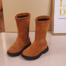 Boots Mudipanda Long Boot pour les enfants Girls High Enfants Tube Girl Girl Fashion Princesse Bota Chaussures automne hiver