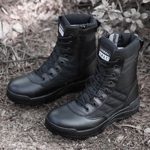 Boots Nouveau désert noir extérieur de haute qualité bottes militaires homme bottes tactiques hommes Vente chaude haut haut de randonnée non glissante Chaussures de randonnée botas