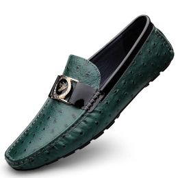 Laarzen nieuwe buty meskie eleganckie heren lederen schoenen echte lederen mocassins hommes loafers schoenen voor mannen