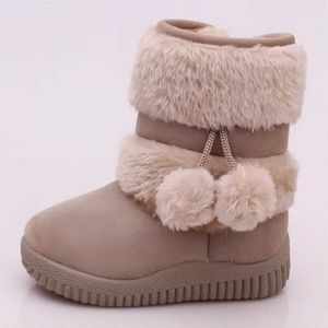Boots Nouvelles filles Bottes de neige pour le confort hivernal Boots pour enfants épais et chauds du lobby épaisseur de balle enfant automne