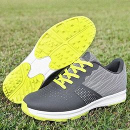 Botas nuevos hombres zapatos de golf impermeables zapatillas de deporte para zapatillas de deporte de calidad al aire libre antideslizante calzado para caminar masculino 39-4 48iH #