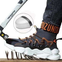 Boots Nouvelles chaussures de sécurité hommes indestructibles baskets chaussettes chaussures de travail bottes pondice preuve de travail baskets de sécurité bottes isolant 6kV