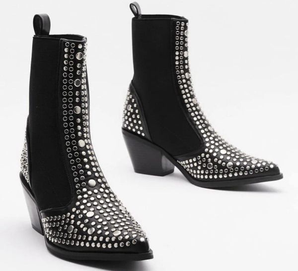 Boots Nouveaux bottes rivet punk hiver