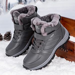 Stiefel Neun Uhr Winter Paar Casual Stiefel Stilvolle Leder Hightop Sneaker Für Männer Outdoor Qualität Warme Plüsch Gefüttert Weibliche Schuhe 221128