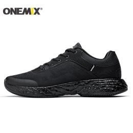 Boots Onemix Black Men's Top Sports Outdoor Chaussures Softs Lightweight Men Sneakers Trainers Empêchez la glissière Belle chaussures de course