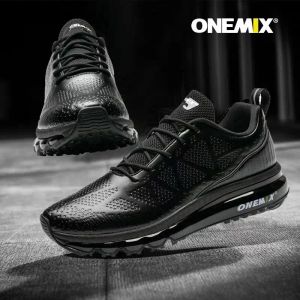 Boots Onemix Heren Black Dedicated Air Cushion Running Shoes Outdoor Jogging Demping Sneakers Fiess Trainers Ademende sportschoenen