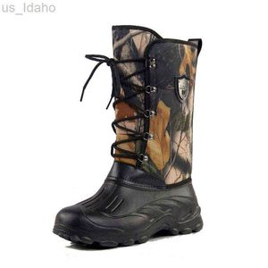 Botas de pesca al aire libre, calzado militar táctico, zapatos de combate antideslizantes de invierno, impermeables, para hombres, senderismo, caza, botas de camuflaje L220920