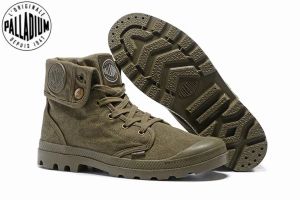 Botas Palladium Palabrouse Army Green Sneakers gire a los hombres botas de tobillo militar lienzo zapatos hombres botas cómodas talla euros 3945
