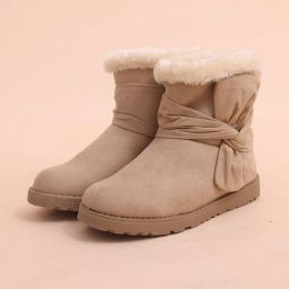 Bottes Pallene Fur laine de laine Boots Snow Femmes hiver Mini Bottes à fourrure courte Nouvelles pantouillons en coton doux Coton Douglé la cheville chaude chaussures confortables
